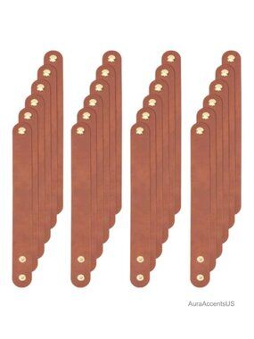 24 Pcs Genuine Leather Bracelet Blanks 8.7 Inch DIY Craft Wristband with Snaps
